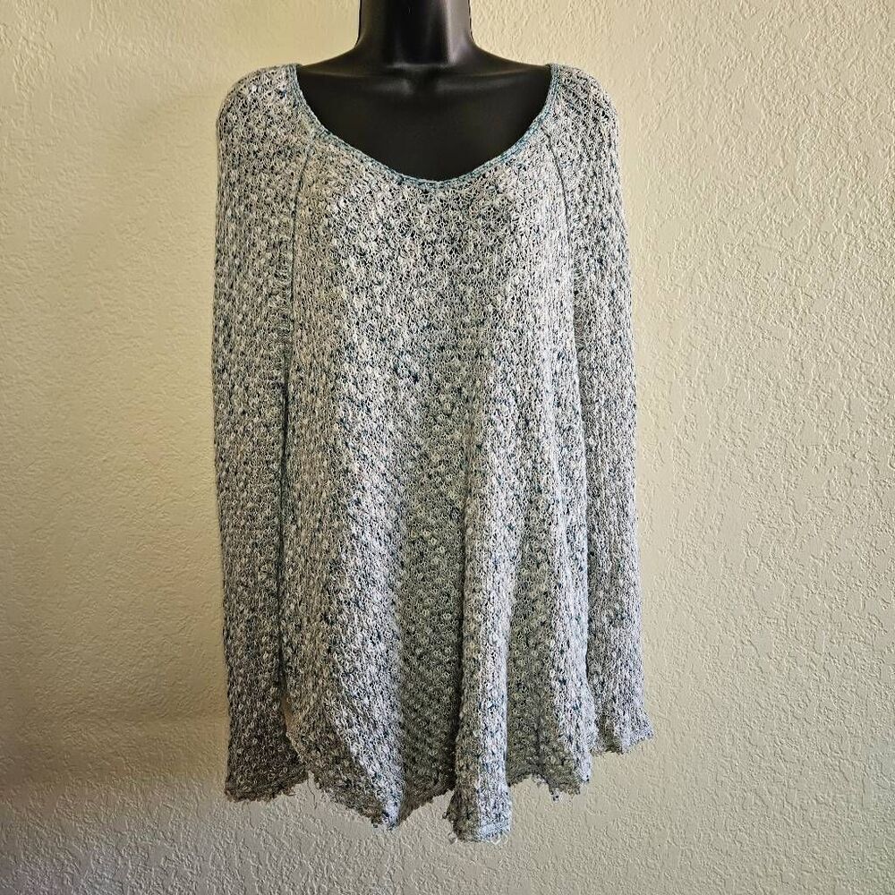 Free People Loose Open Knit Crochet Sweater